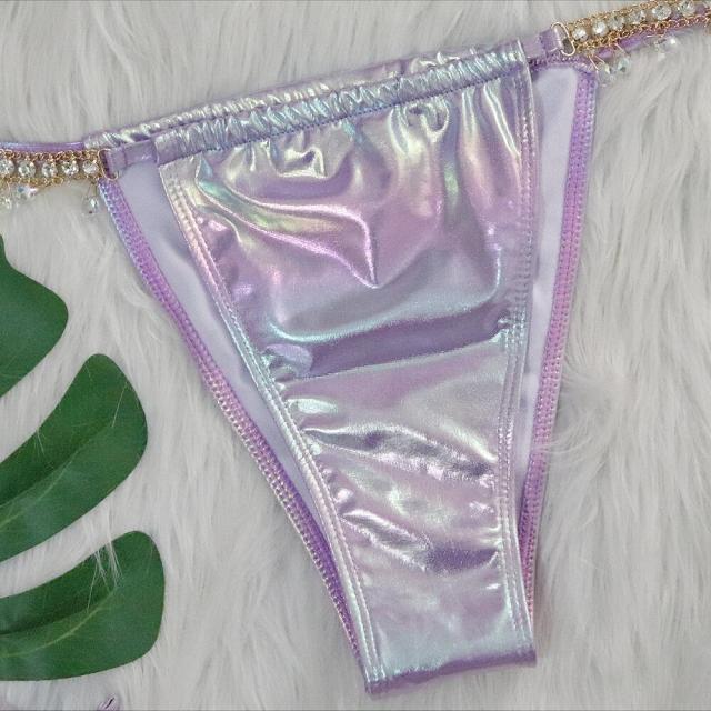 Gradient Color Leather Bathing Suit with Crystal Tassel Fringe Manufacturer