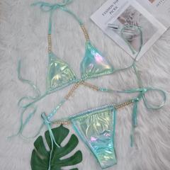 Gradient Color Leather Bathing Suit with Crystal Tassel Fringe Manufacturer
