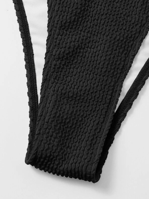 Bling Bedazzled Tassel Chain Pleated Fabric Bathing Suit Factory