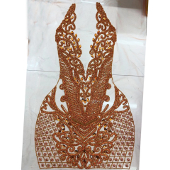 Multi Color Full Beaded Diamond Bodice Appliques Manufacturer