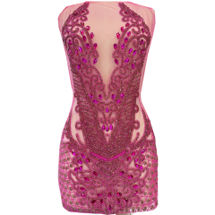 Multi Color Full Beaded Diamond Bodice Appliques Manufacturer