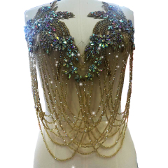 Tassel Beaded Rhinestone Bodice Applique Manufacturer