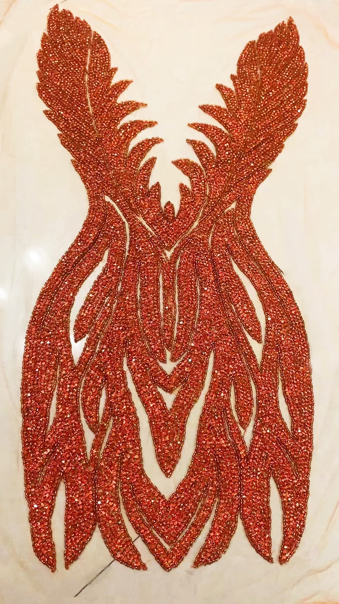Large Beaded Rhinestone Bodice Applique for Wedding Dress Custom