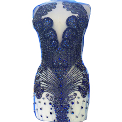 Colorful Beaded Rhinestone Bodice Appliques Supplier