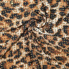 Leopard Print Sleeveless Tee Shirt Top with Crystal Supplier