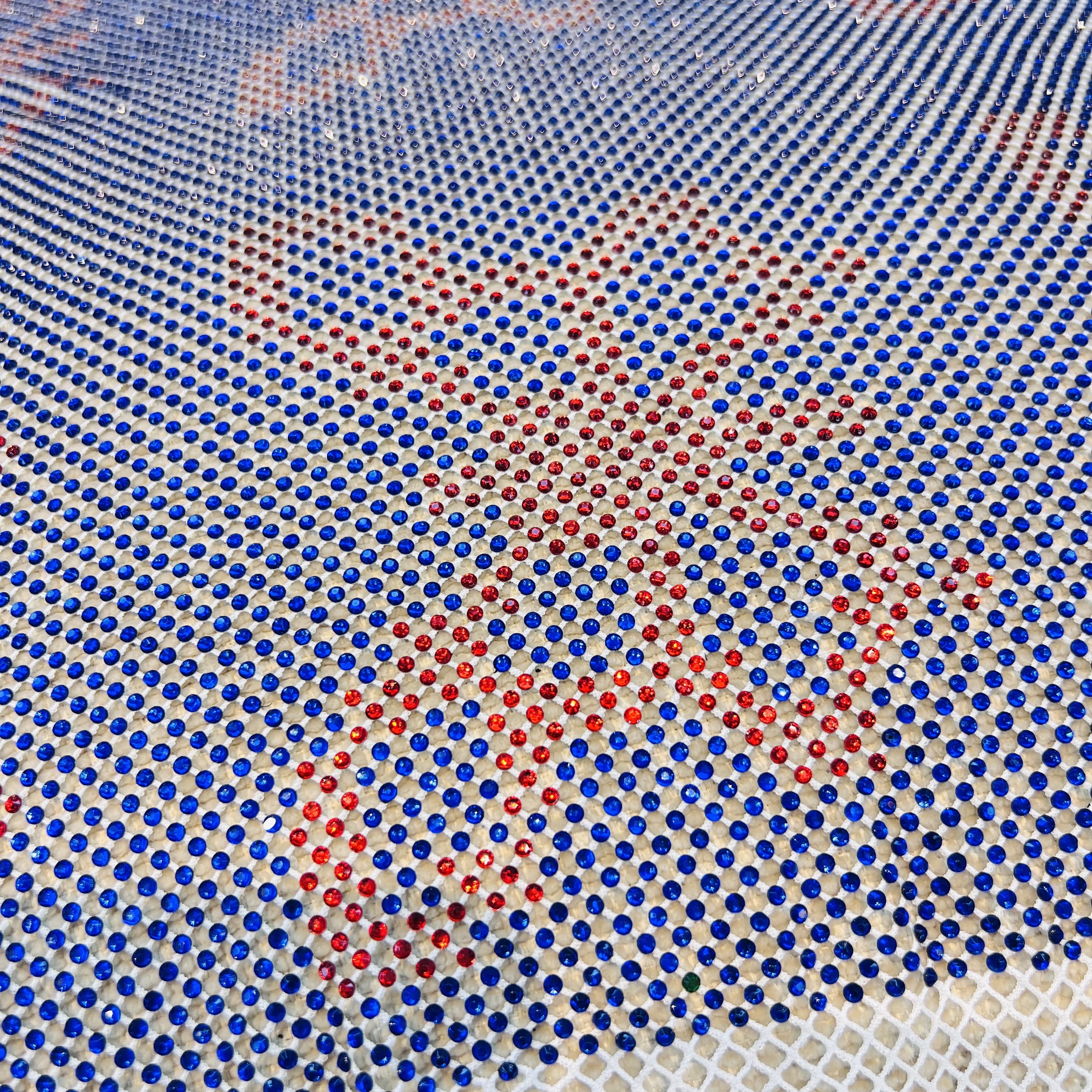 SS16 Butterfly Print White Mesh with Rhinestones Manufacturer
