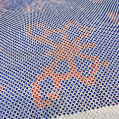 SS16 Butterfly Print White Mesh with Rhinestones Manufacturer
