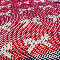 SS16 Creative Pattern Black Diamante Mesh Fabric Supplier