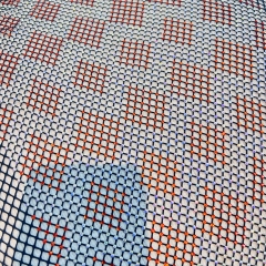 SS16 Color Block Design Bedazzled Mesh Fabric Exporter