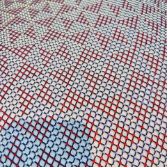 SS16 Color Block Design Bedazzled Mesh Fabric Exporter