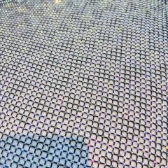 SS16 Color Block Design Bedazzled Mesh Fabric Exporter