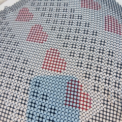 SS16 Creative Pattern Black Diamante Mesh Fabric Supplier