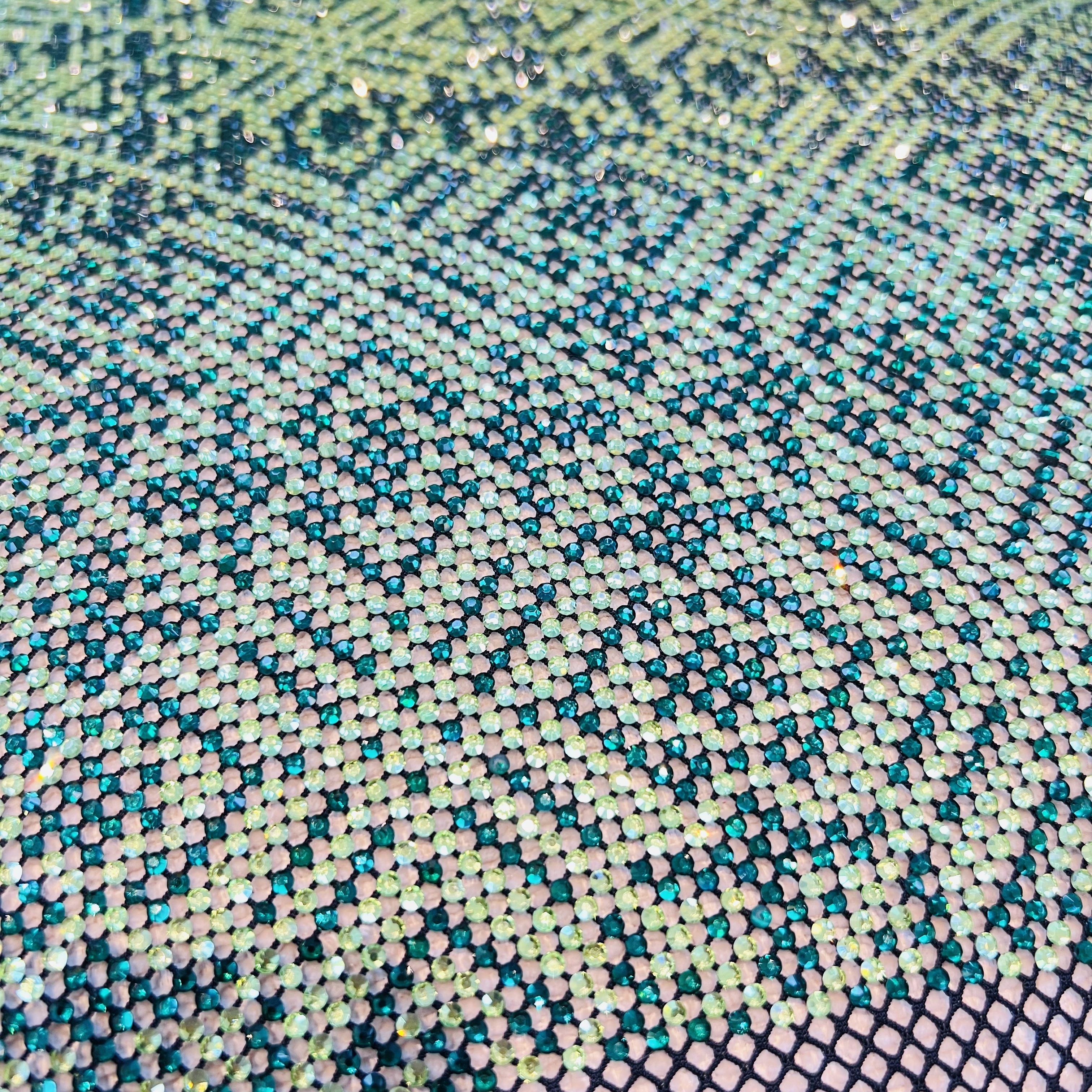 SS16 Bling Rhombus Pattern White Crystal Rhinestone Mesh Fabric Wholesale