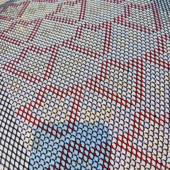 SS16 Color Block Design Bedazzled Mesh Fabric Exporter
