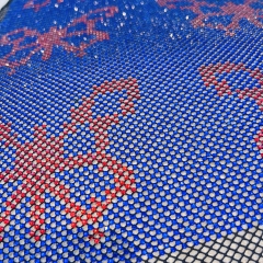 SS16 Butterfly Print White Mesh with Rhinestones Manufacturer