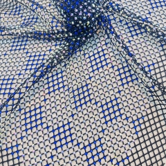 SS16 Color Block Design Bedazzled Mesh Fabric Exporter