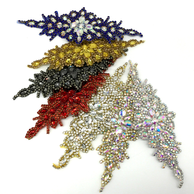Multi Color Resin Diamond Applique for Wedding Dress Supplier