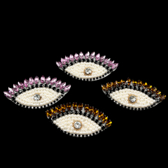 Bling Evil Eye Design Pearl Crystal Patch Exporter