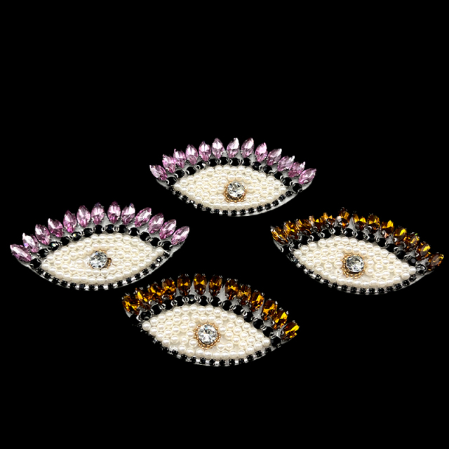 Bling Evil Eye Design Pearl Crystal Patch Exporter