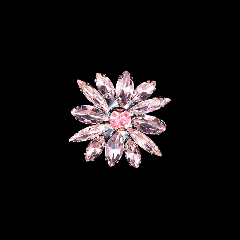 Shiny Floral Pearl Crystal Bedazzled Patch Factory