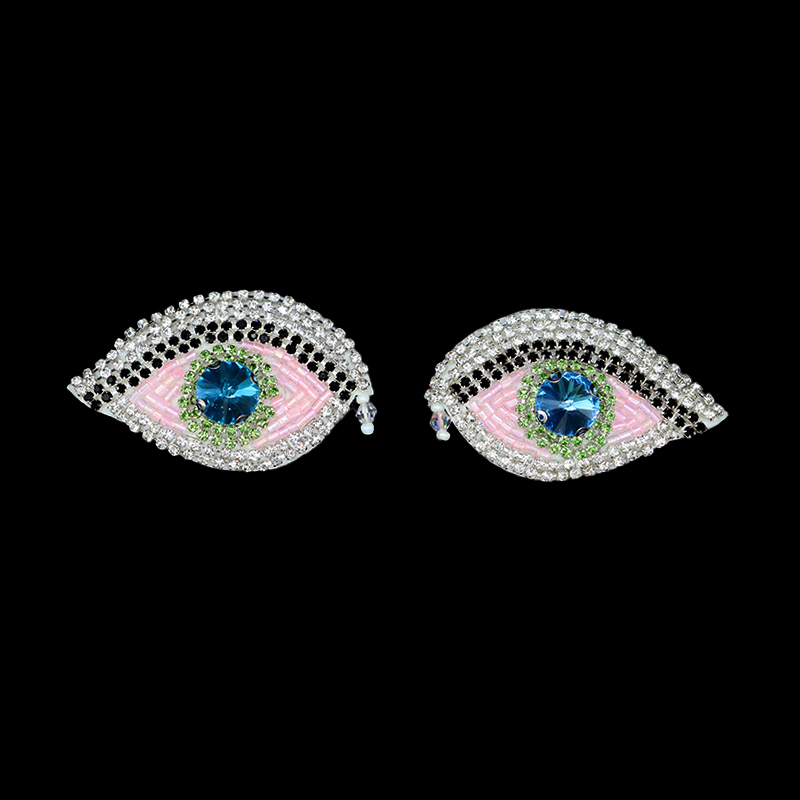 Evil Eye Diamond Beaded Iron On Patches Wholesale