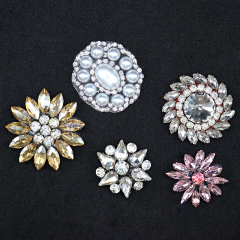 Shiny Floral Pearl Crystal Bedazzled Patch Factory