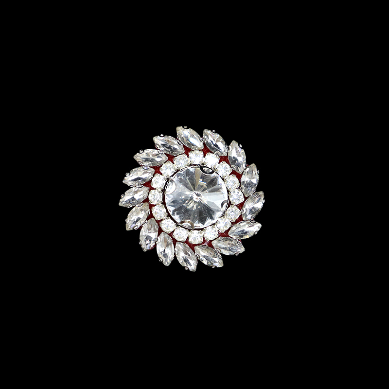 Shiny Floral Pearl Crystal Bedazzled Patch Factory