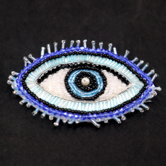 Rhinestone Beaded Eye Iron On Patches for Clothes Custom