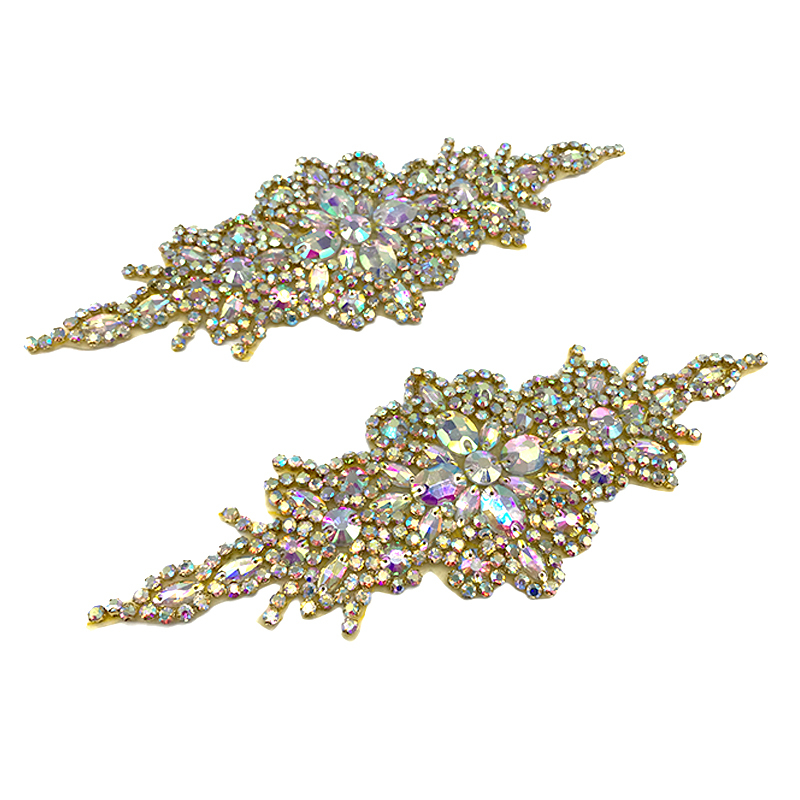 Multi Color Resin Diamond Applique for Wedding Dress Supplier