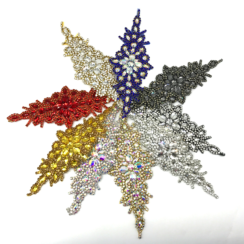 Multi Color Resin Diamond Applique for Wedding Dress Supplier