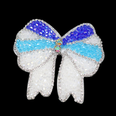 Cute Butterfly Cherry Shaped Beaded Diamond Applique Patches for Clothing Exporter