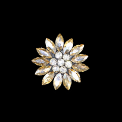 Shiny Floral Pearl Crystal Bedazzled Patch Factory