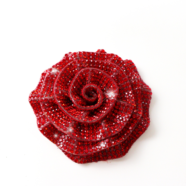 Colorful 3D Rose Floral Iron On Patches with Diamond Custom