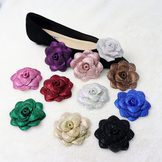 8.5cm Bling Rose Flower Crystal Patch Appliques for Clothing Decor Exporter