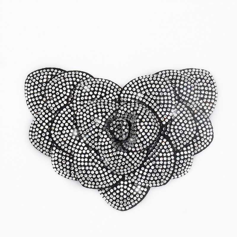 Bling Heart Shaped Rhinestone Patch for Garment Decor Wholesale