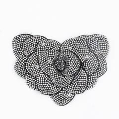 Bling Heart Shaped Rhinestone Patch for Garment Decor Wholesale