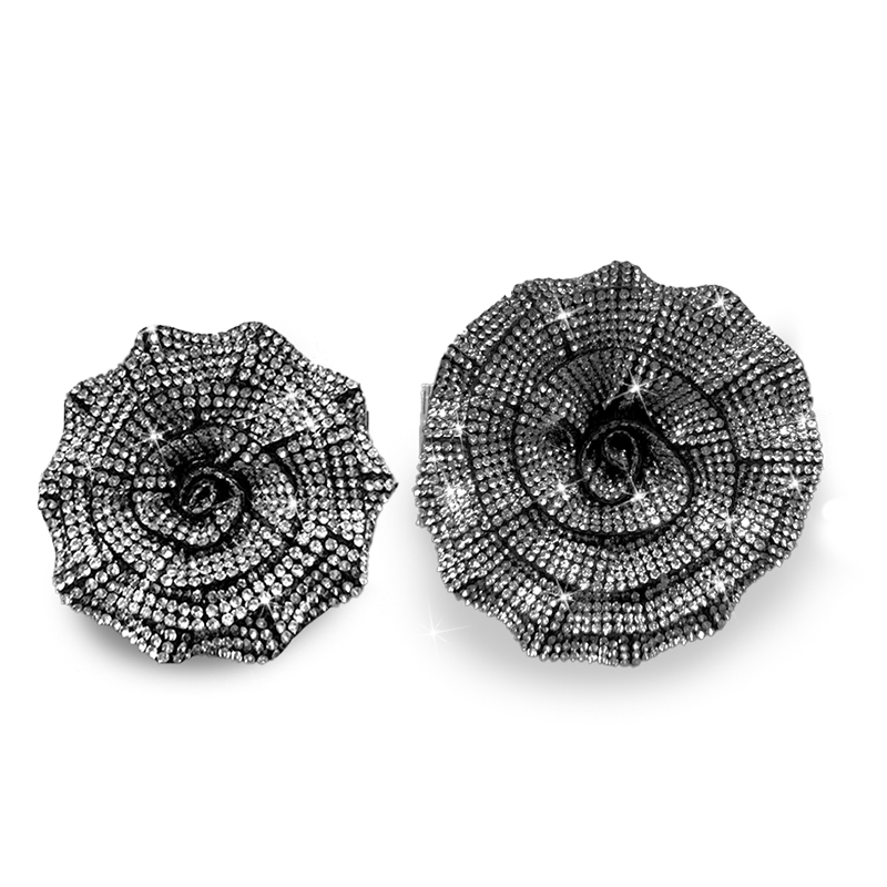 6cm 3D Color Matching Rose Floral Crystal Patches Manufacturer