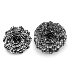 6cm 3D Color Matching Rose Floral Crystal Patches Manufacturer