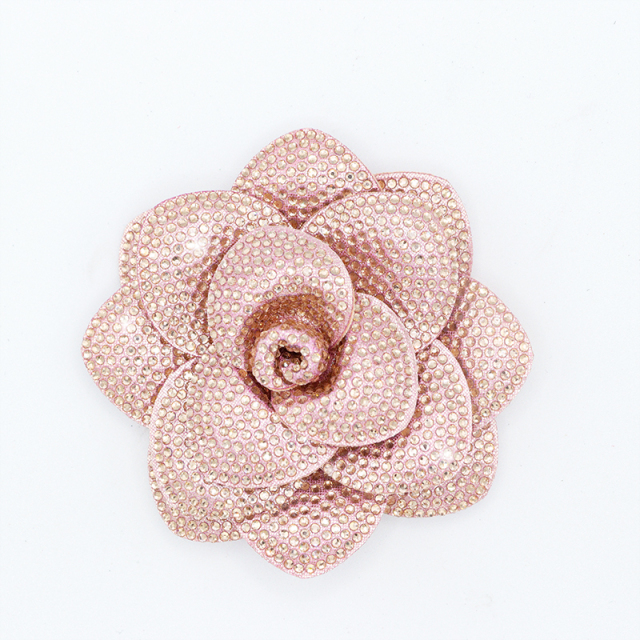 8.5cm Bling Rose Flower Crystal Patch Appliques for Clothing Decor Exporter