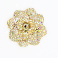 8.5cm Bling Rose Flower Crystal Patch Appliques for Clothing Decor Exporter
