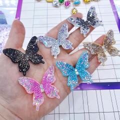 3D Small Butterfly Rhinestone Applique Patches for Clothes Supplier