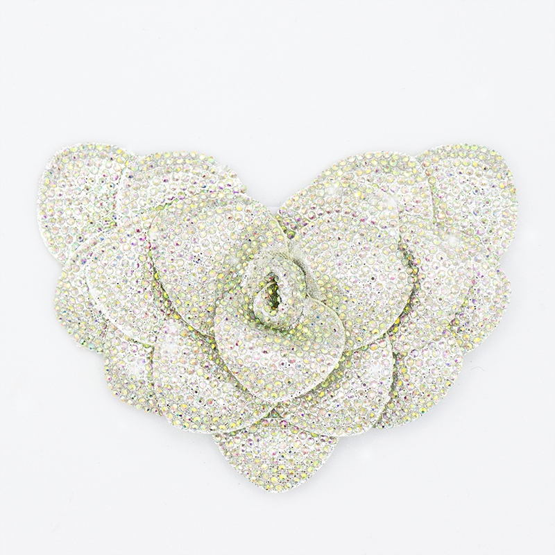 Bling Heart Shaped Rhinestone Patch for Garment Decor Wholesale