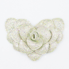 Bling Heart Shaped Rhinestone Patch for Garment Decor Wholesale