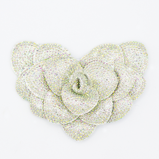 Bling Heart Shaped Rhinestone Patch for Garment Decor Wholesale