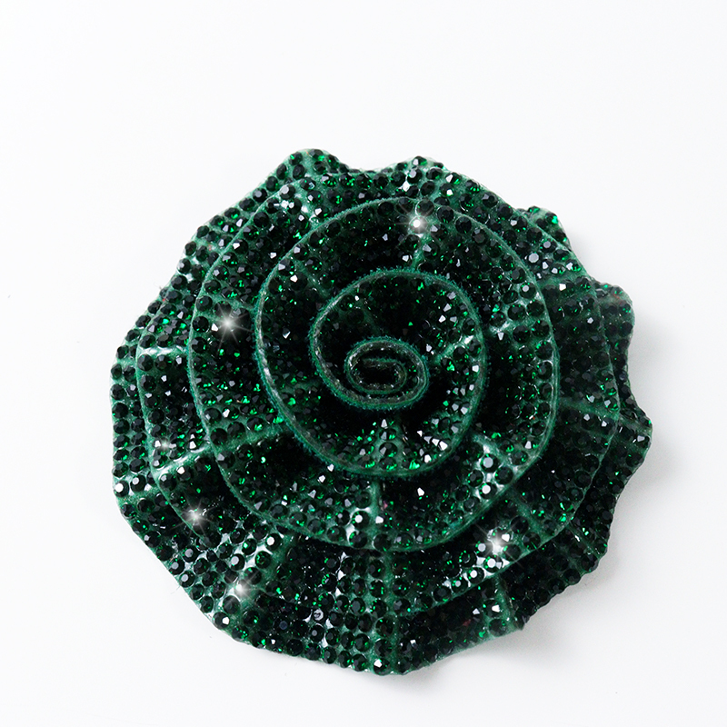Colorful 3D Rose Floral Iron On Patches with Diamond Custom
