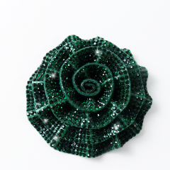 Colorful 3D Rose Floral Iron On Patches with Diamond Custom