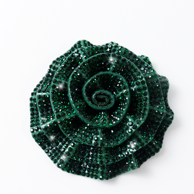 Colorful 3D Rose Floral Iron On Patches with Diamond Custom