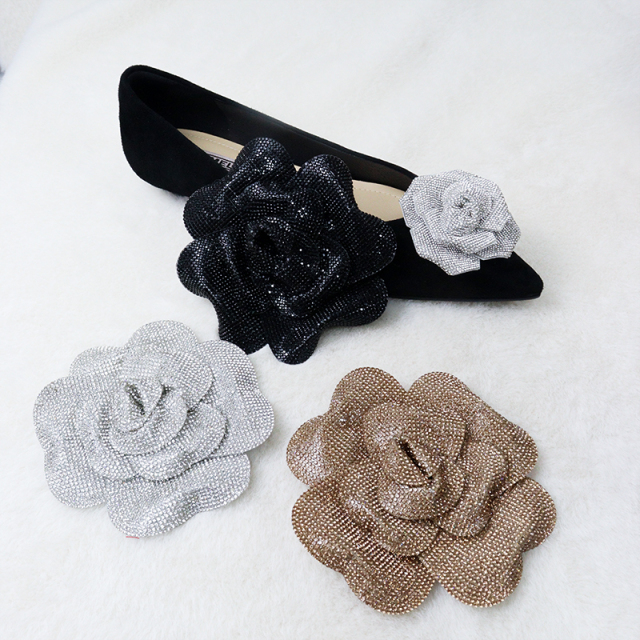 14cm 3D Rose Flower Diamond Applique Patches Manufacturer