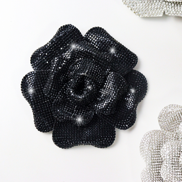 12cm 3D Flower Shape Crystal Patches Supplier