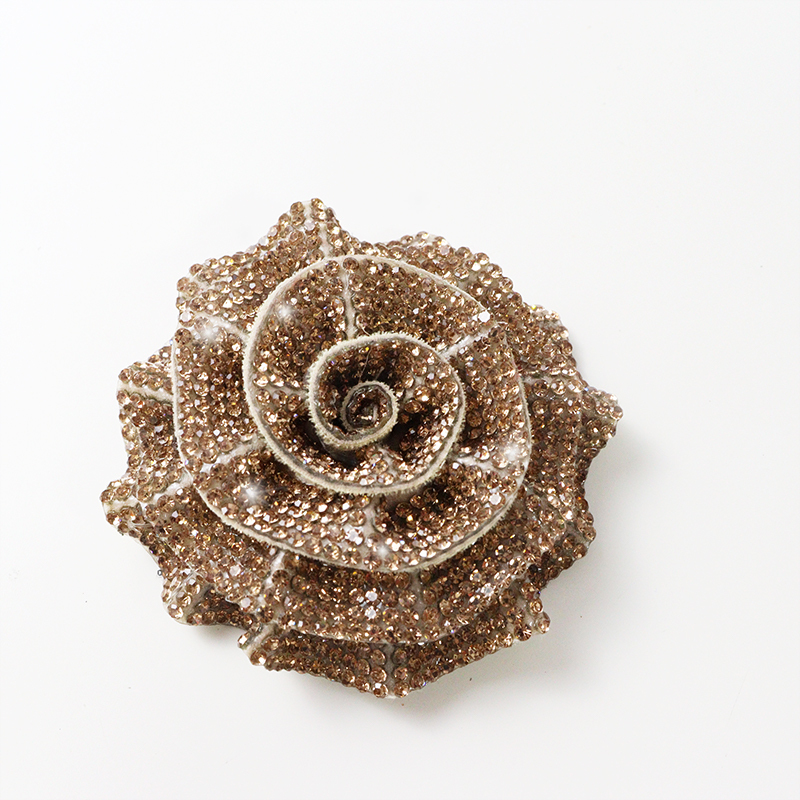 Colorful 3D Rose Floral Iron On Patches with Diamond Custom